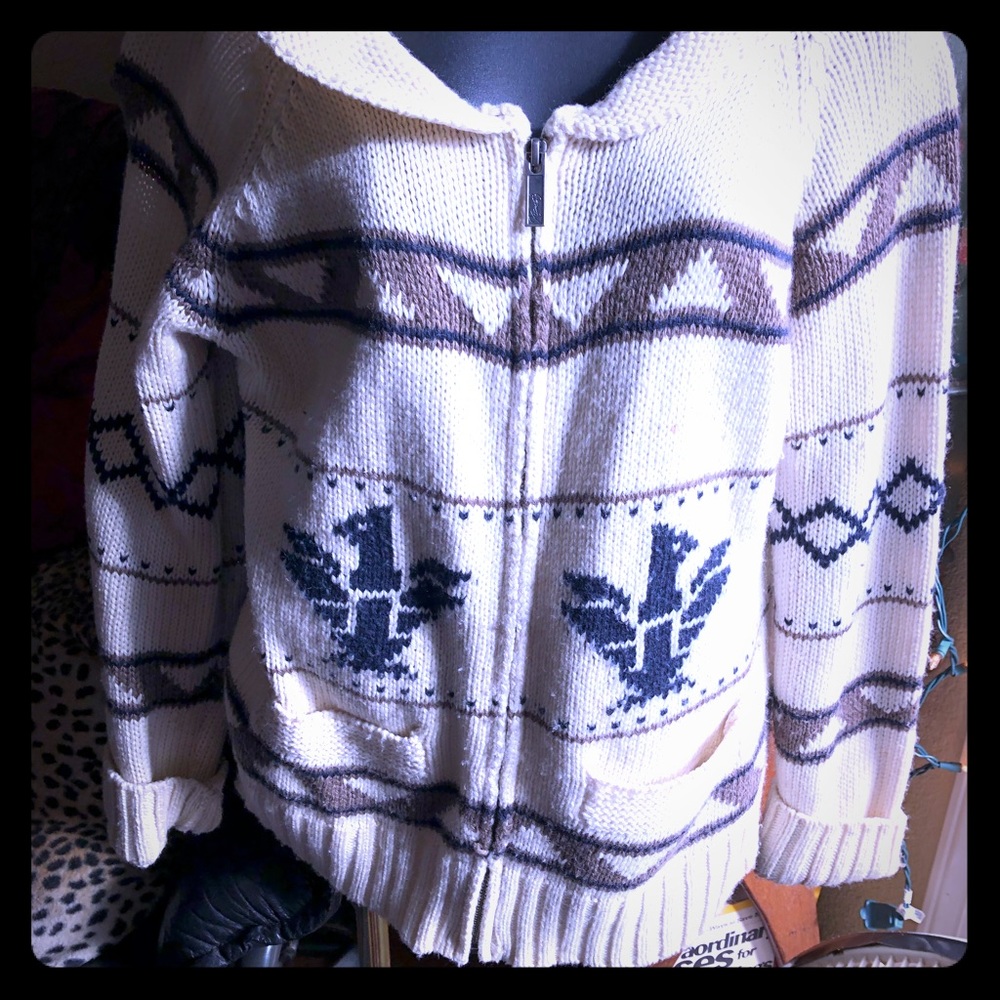 Zip Sweater. Size large